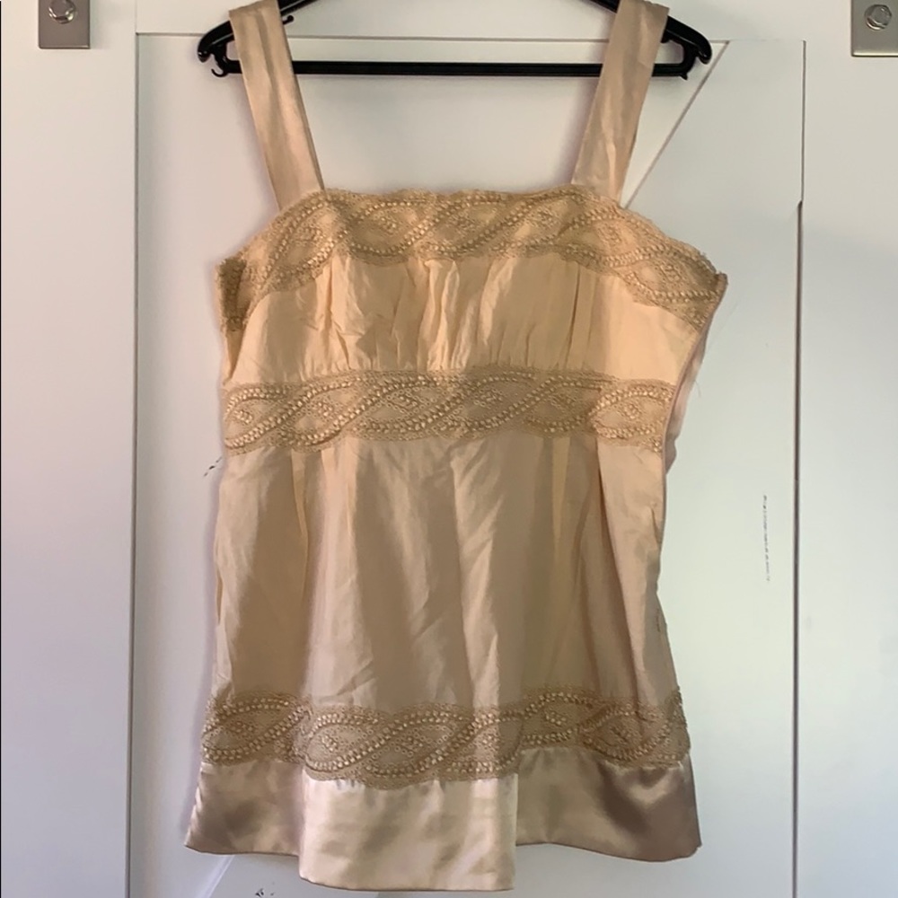 Lace trimmed tank
